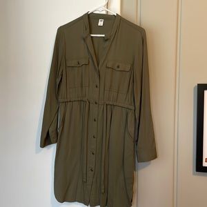 Army green Old Navy long sleeved dress
